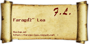 Faragó Lea névjegykártya
