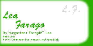 lea farago business card